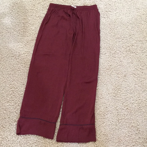 GAP Intimates & Sleepwear Gap Polyester Burgundy Pajamas Pants Poshmark
